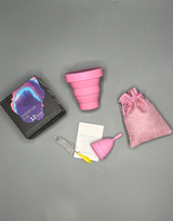 MENSTRUAL CUP KIT WITH BRUSH-BABY PINK