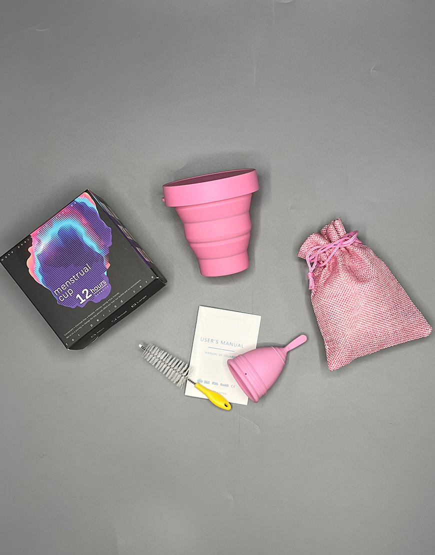 MENSTRUAL CUP KIT WITH BRUSH-BABY PINK