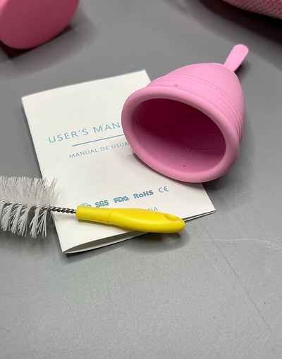 MENSTRUAL CUP KIT WITH BRUSH-BABY PINK