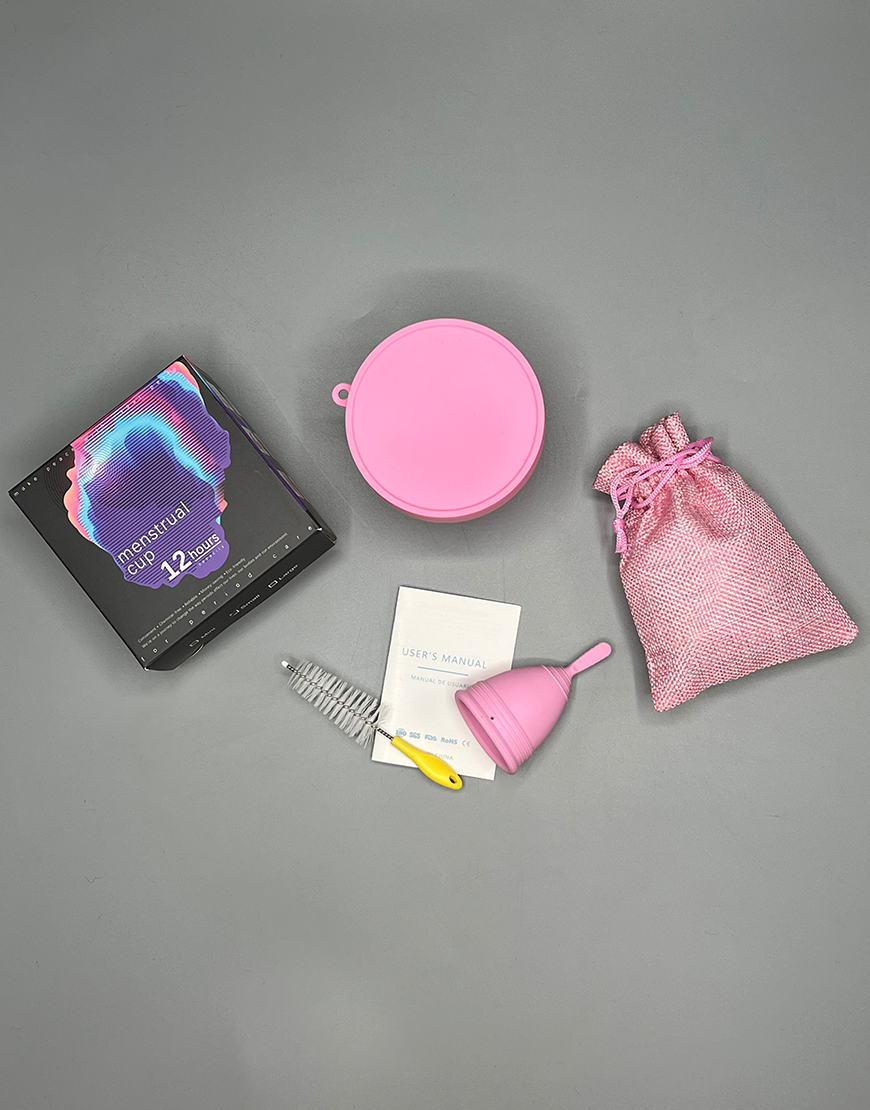 MENSTRUAL CUP KIT WITH BRUSH-BABY PINK