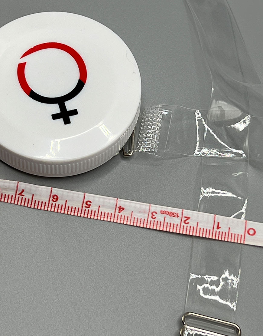 TRANSPARENT BRA STRAPS WITH SILVER HOOKS 1.5CM