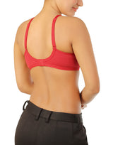 DOUBLE LAYERED NON-PADDED NON-WIRED MULTIWAY COTTON BRA - CHERRY