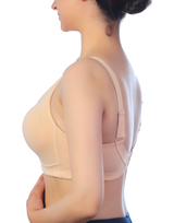 FULL COVERAGE POST SURGICAL BRA WITH BROAD ELASTIC STRAP -SKIN