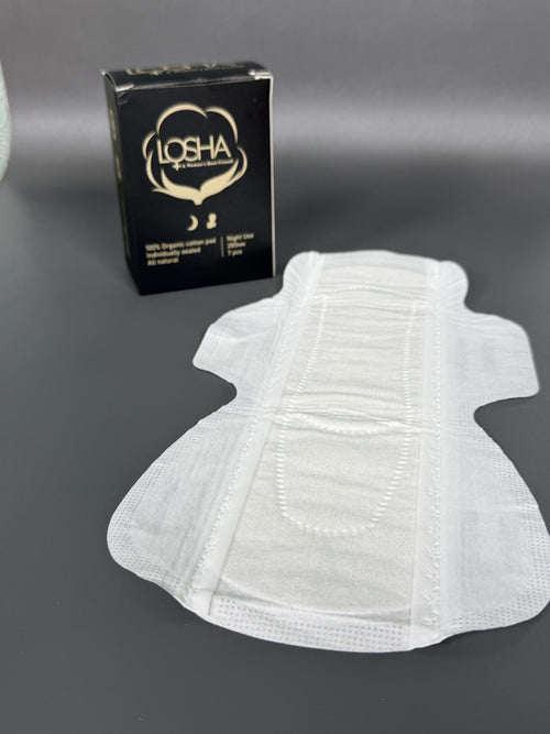 Losha Organic Cotton Ultra thin sanitary pads PACK OF 7- 330mm