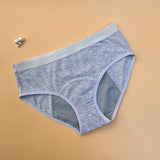 SUPER SOFT COTTON  MID WAIST PERIOD PANTY-LIGHT GREY