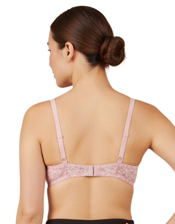 COTTON UNDERWIRED LIGHTLY PADDED T-SHIRT BRA-DAWN PINK