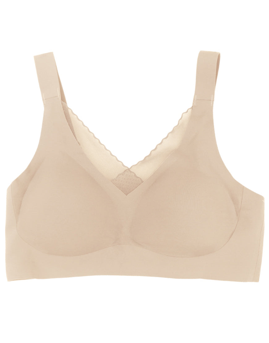 LOSHA LASER CUT SUPER SOFT BRA WITH WIDE STRAPS -SKIN