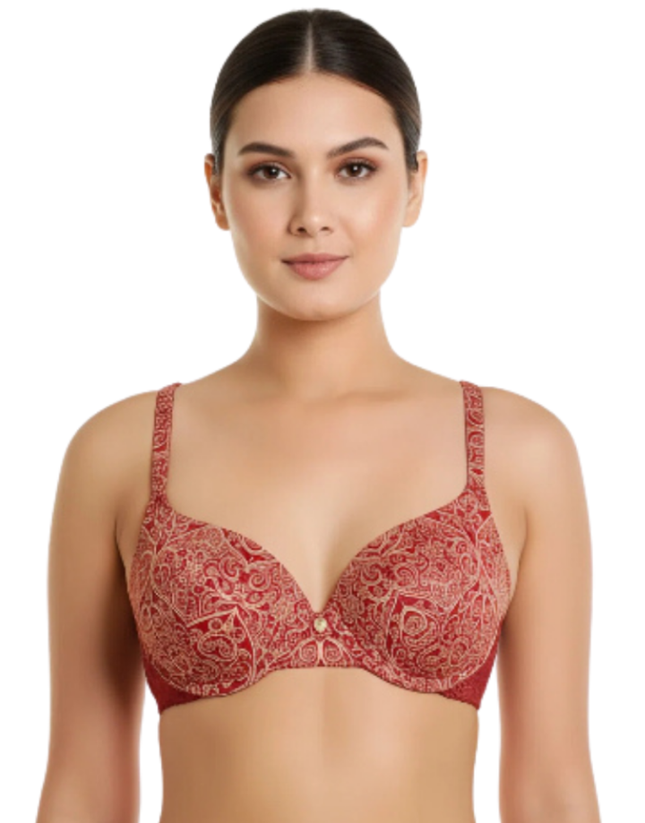 ZEN SERIES LEVEL 2 PUSH-UP UNDERWIRED BRA -MERLOT
