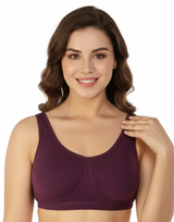 DOUBLE LAYERED MODAL STAY AT HOME / MATERNITY / SLEEP BRA-GRAPE WINE