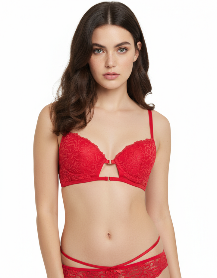 FRONT OPEN PUSH UP BRA AND THONG SET FORMULA ONE