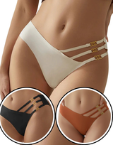 Losha Pack of 3 Low waist Laser Cut Panty With Pretty Side Chain Design