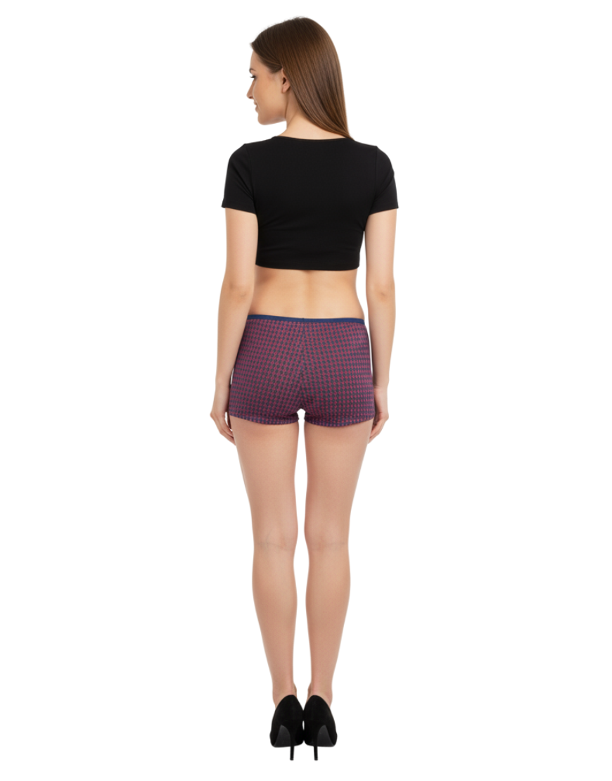 SUPER SOFT BOY SHORTS COTTON BRIEF-GEOMETRIC PRINT