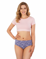 COTTON BIKNI BREIF WITH DIAMOND GEOMETRIC-PURPLE PRINT