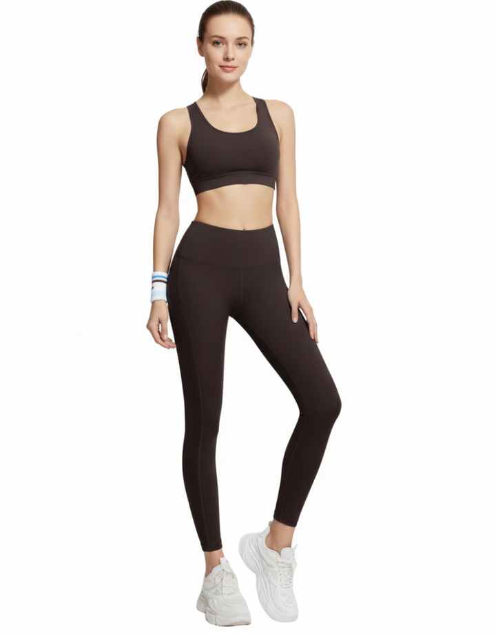 TRAINING SKIN FIT TIGHTS -BROWN