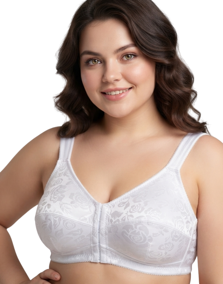 LOSHA FRONT OPEN MINIMIZER BRA-WHITE