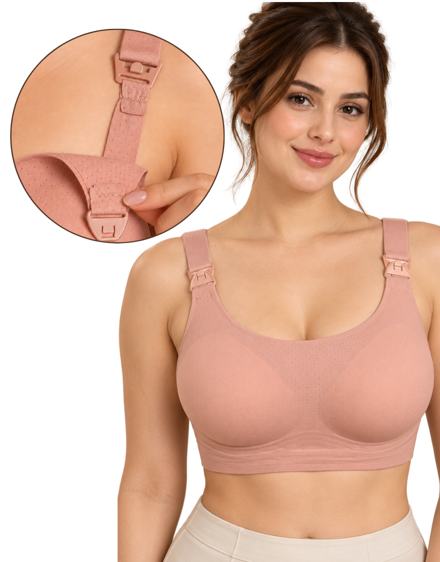 LOSHA LASER CUT COMFORTLIFT NURSING BRA -PEACH