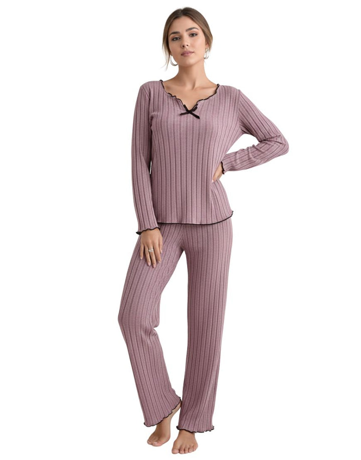 LOSHA V NECK FULL SLEEVS PJ SET -MOVE