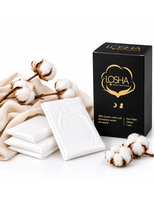 Losha Organic Cotton Ultra thin sanitary pads PACK OF 7- 330mm