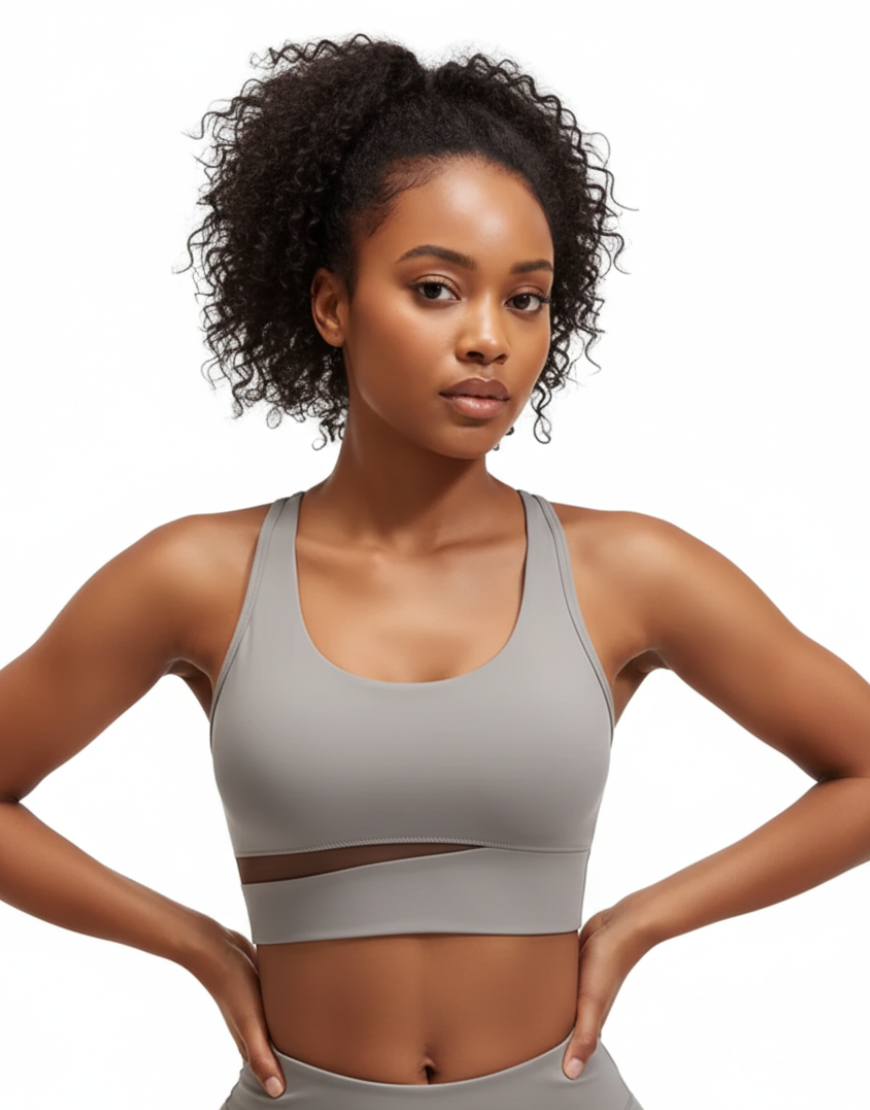 4 WAY STRETCH MEDIUM IMPACT SPORTS BRA-Rust