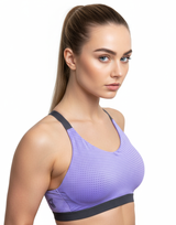Medium Impact Slip On Sports Bra - Purple