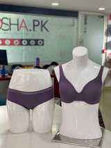 LOSHA DOUBLE LAYERED WIRED BRA WITH MATCHING PANTY-PURPLE GREY