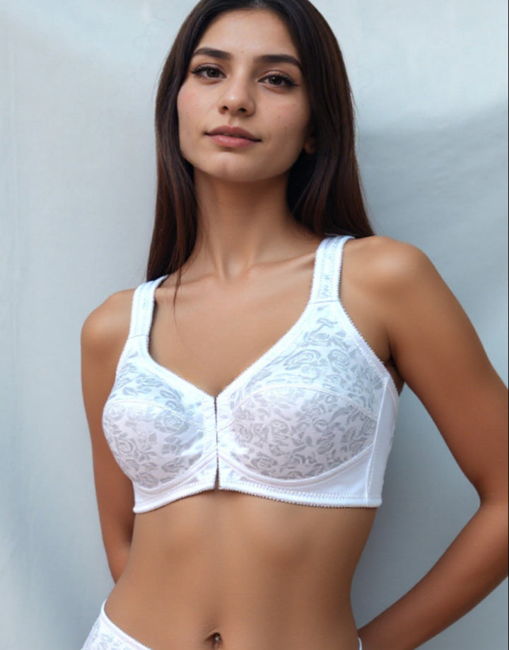 LOSHA FRONT OPEN MINIMIZER BRA-WHITE