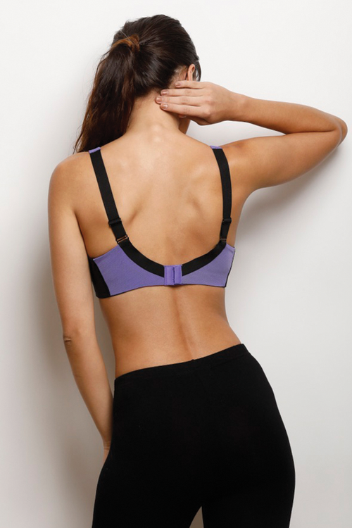 Medium Impact Sports Bra . Saxony Blue