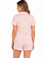 TAHARI BUTTON DOWN TOP AND SHORT SET-ROSE WATER