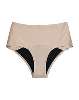 Losha High Waist laser Cut 4 layered Period Panty -Cream