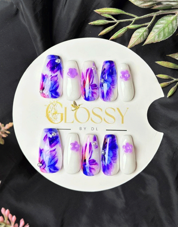 GDL Nail Art-Purple Blossom