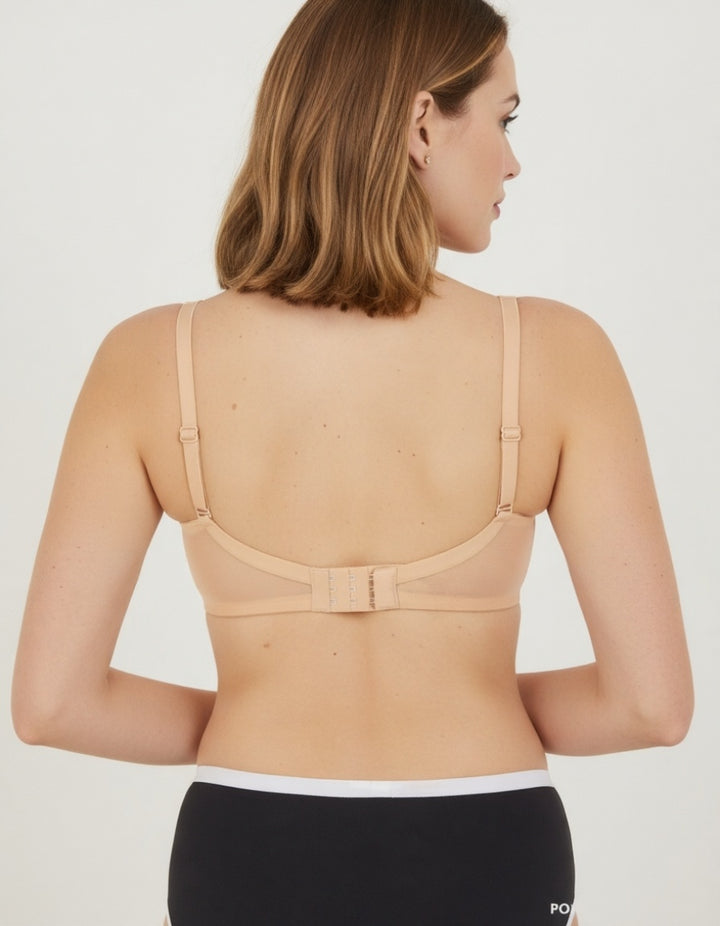 FULL COVERAGE SUPER SUPPORT CUT & SEW CUPS MINIMIZER BRA-TOASTED ALMOND