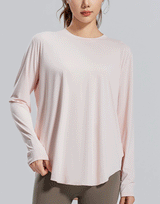 LOSHA EASY MOVEMENT RELAXED FIT T-SHIRT-PEACH