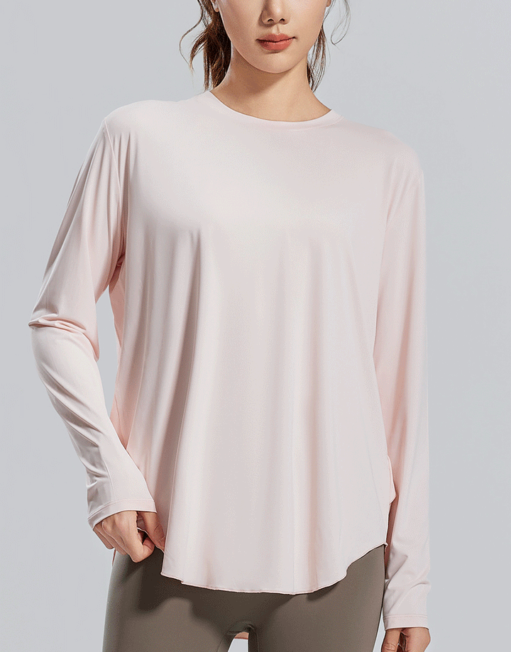 LOSHA EASY MOVEMENT RELAXED FIT T-SHIRT-PEACH