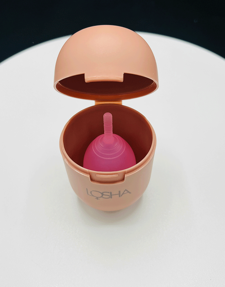 Losha Menstrual Cup WITH CupMate Sterilization Box-PINK