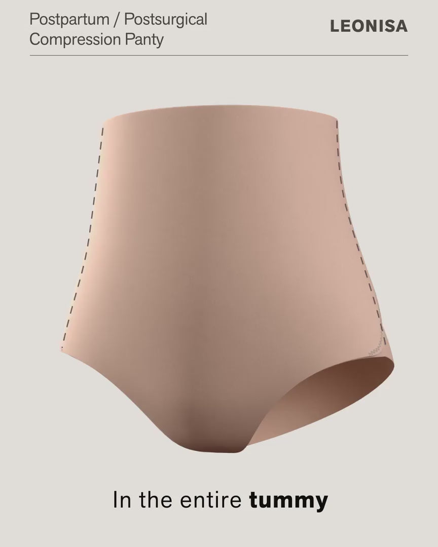 HIGH-WAISTED FIRM TUMMY COMPRESSION POSTPARTSUM PANTY WITH ADJUSTABLE BELLY WRAP-BLACK