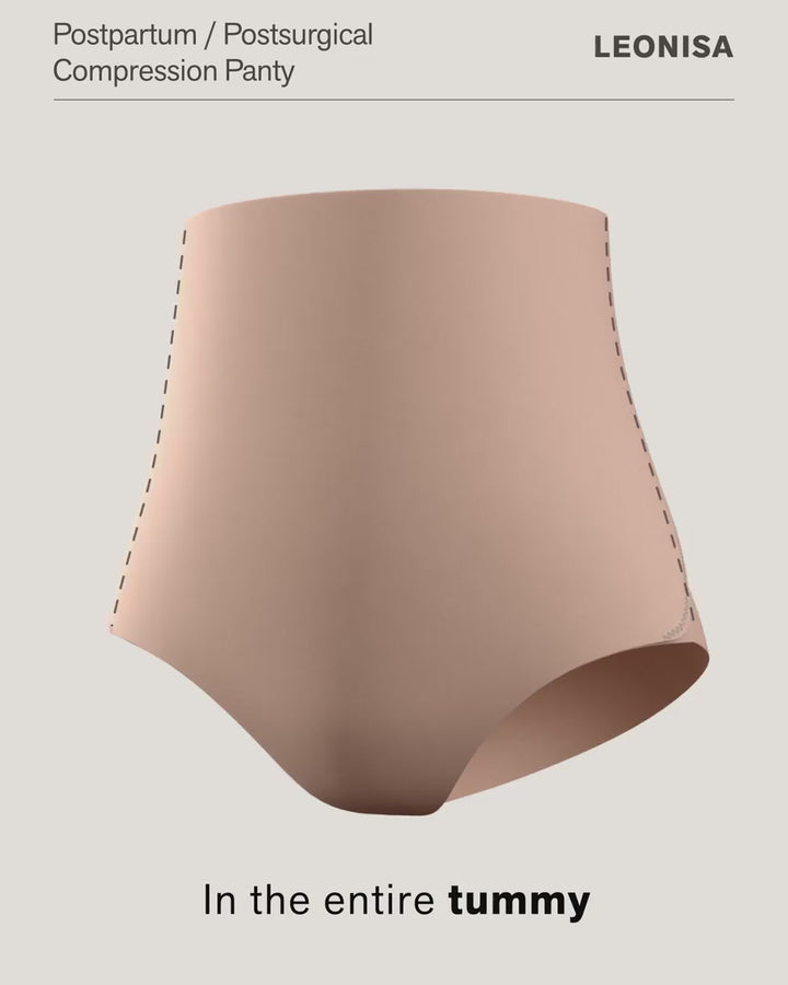 HIGH-WAISTED FIRM TUMMY COMPRESSION POSTPARTSUM PANTY WITH ADJUSTABLE BELLY WRAP-BLACK