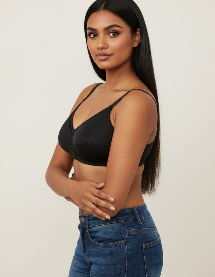 TRUE CURVE WIREFREE MINIMIZER BRA-ROEBUCK BLACK