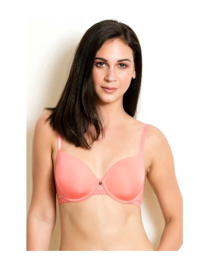 LOSHA BUTTER CUPS LIGHTLY PADDED T-SHIRT BRA-CORAL