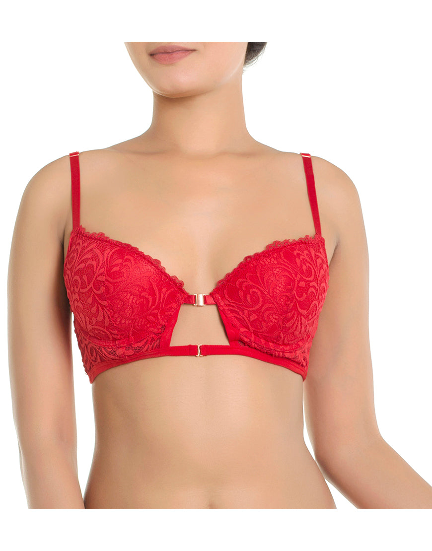 FRONT OPEN PUSH UP BRA AND THONG SET – FORMULA ONE