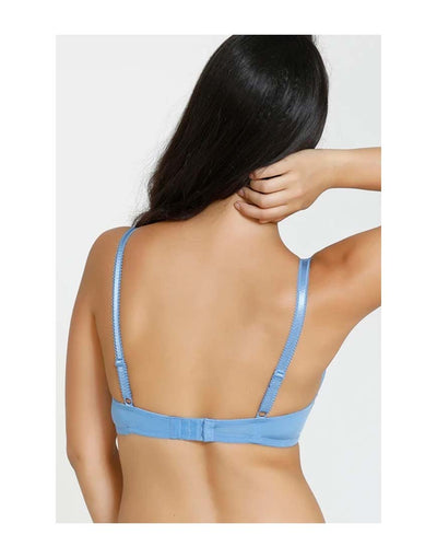 LOSHA BUTTER CUPS LIGHTLY PADDED T-SHIRT BRA-STEEL BLUE