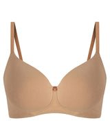 LOSHA SIDE SMOOTHING BIO WASHED ANTI BACTERIAL COTTON WIRELESS T-SHIRT BRA-NUDE