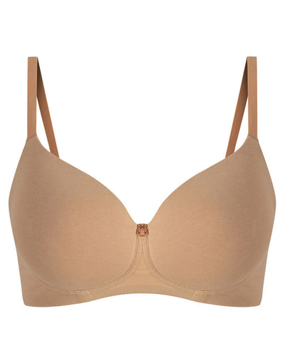 LOSHA SIDE SMOOTHING BIO WASHED ANTI BACTERIAL COTTON WIRELESS T-SHIRT BRA-NUDE