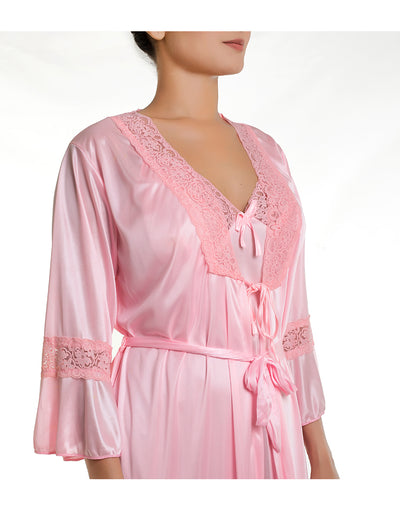 Losha 4 Piece Nighty Set - Baby Pink