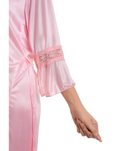 Losha 4 Piece Nighty Set - Baby Pink