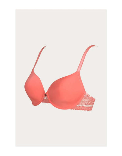 LOSHA BUTTER CUPS LIGHTLY PADDED T-SHIRT BRA-CORAL