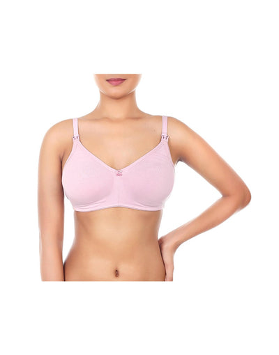 LOSHA DOUBLE LAYERED WIRE-FREE NURSING BRA-DAWN PINK