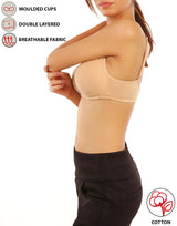 LOSHA COTTON DOUBLE LAYERED WIRE-FREE BRA-SKIN