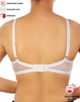FULL COVERAGE SUPER SUPPORT SEAMLESS MOLDED CUPS MINIMIZER BRA-WHITE