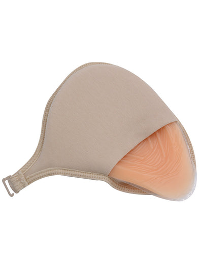 COTTON BREAST PROSTHESIS PROTCTIVE COVER WITH SHOULDER STRAP & HOOK -NUDE