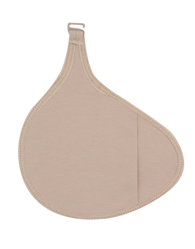 COTTON BREAST PROSTHESIS PROTCTIVE COVER WITH SHOULDER STRAP & HOOK -NUDE